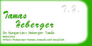 tamas heberger business card